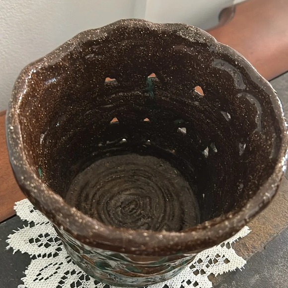 VTG Textured Ceramic Pottery Vase - Picture 2 of 6